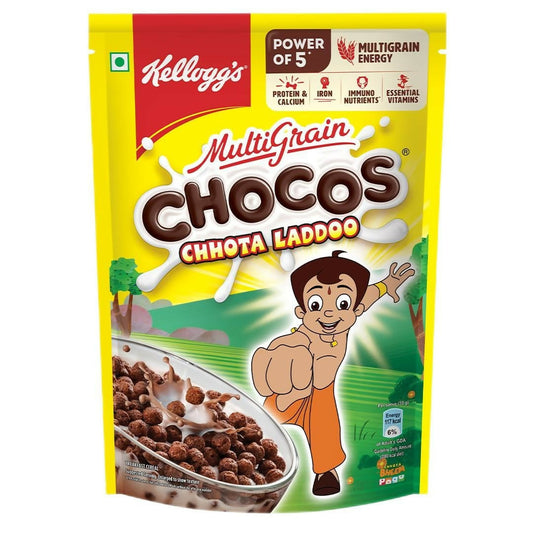 Kellogg's Multigrain Chocos Chotta Ladoo, Breakfast Cereal for Kids 