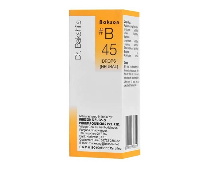 Bakson's Homeopathy B45 Drops - Limited Time Offer Genie India