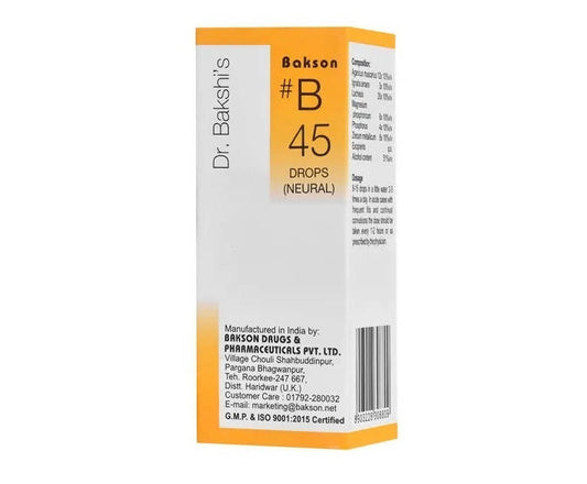 Bakson's Homeopathy B45 Drops - Limited Time Offer Genie India