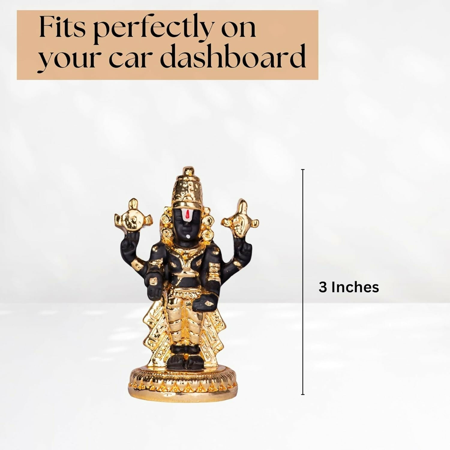 House Of Wemy Gold-Polished Premium Balaji Statue 