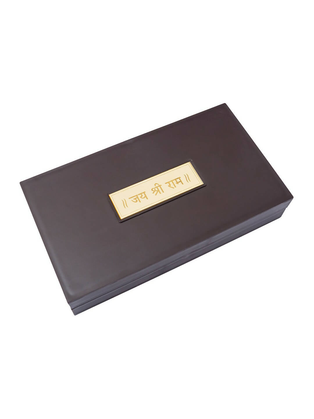 Golden Peacock 24 Ct Gold-Polished & Brown Ram Darbaar Pooja Box 