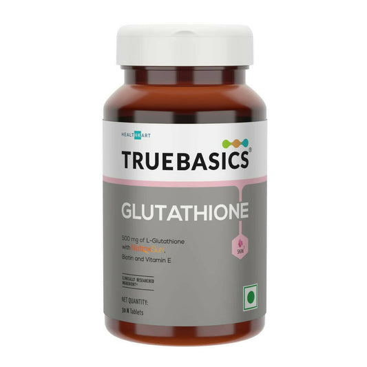 TrueBasics Glutathione with Nutroxsun, Biotin & Vitamin E Tablets  Grab2Buy TrueBasics Grab2Buy