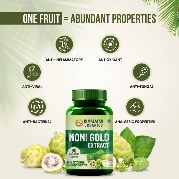 Noni Gold Extract Body Detoxifier Immunity Booster: 90 Vegetarian Capsules