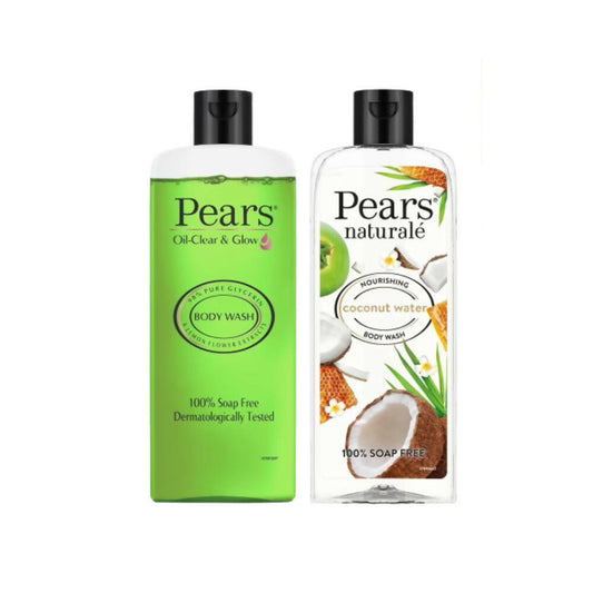 Pears Oil Clear & Glow And Naturale Nourishing Coconut Water Body Wash Combo - Grab2buy