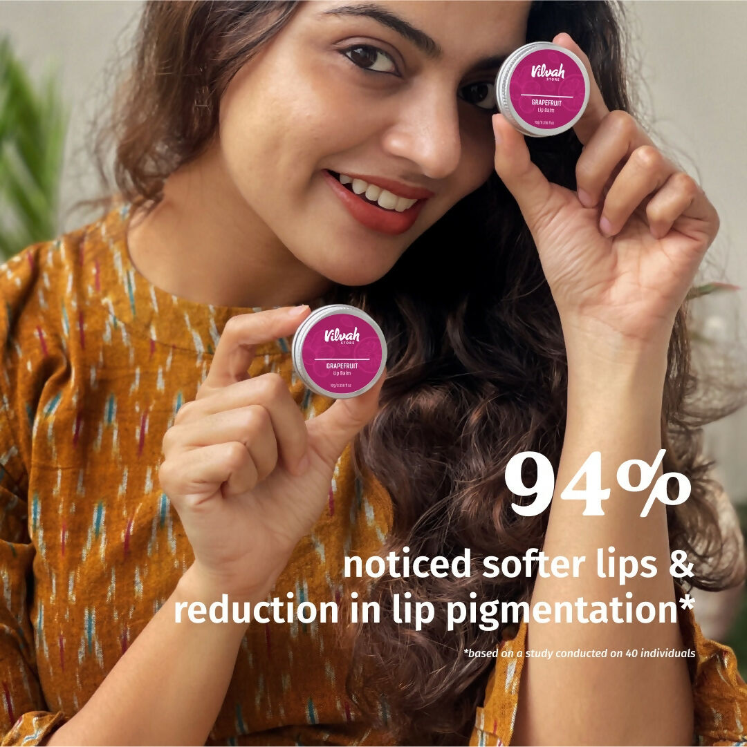 Vilvah Store Lip Balm - Grapefruit  Grab2Buy Vilvah Store Grab2Buy