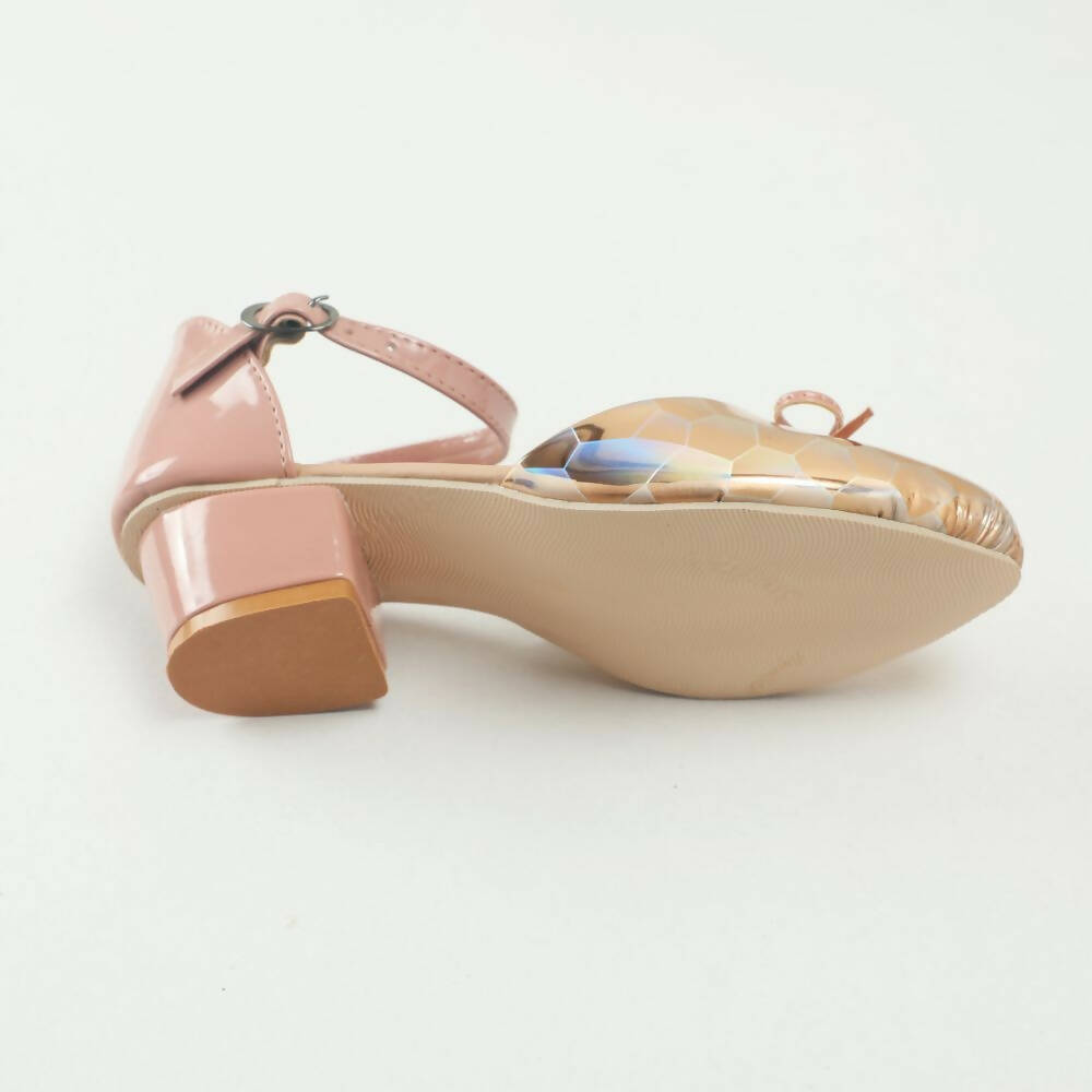 Tiny Bugs Girls Party Wear Ballerinas Heels - Peach  Grab2Buy Tiny Bugs Grab2Buy