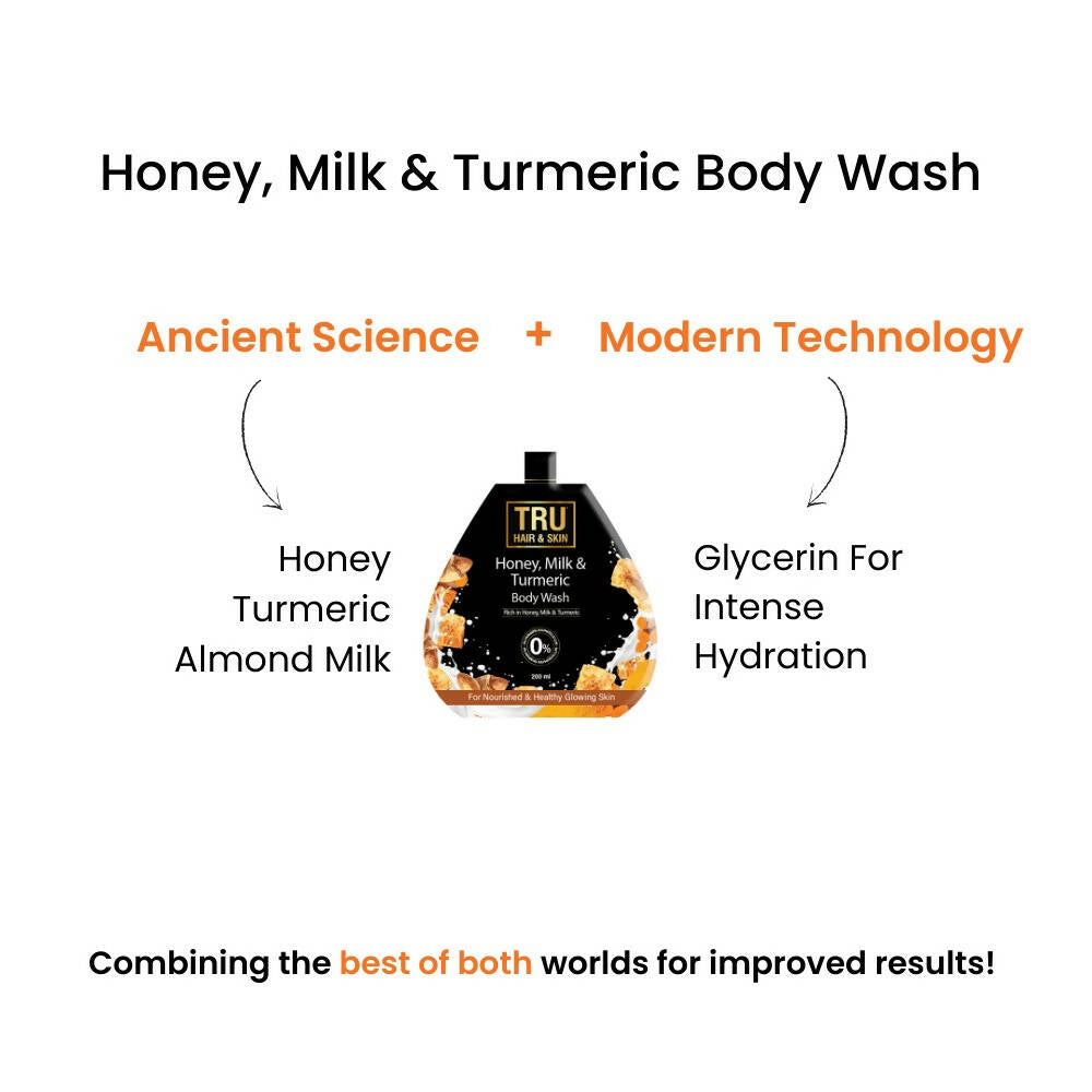Tru Hair & Skin Honey, Milk & Turmeric Body Wash  Grab2Buy Tru Hair & Skin Grab2Buy