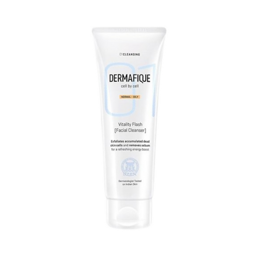 Dermafique Vitality Flash Facial Cleanser Exfoliating Face wash