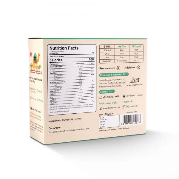 Hye Foods Camel Milk Powder Sachets  Grab2Buy Aadvik Grab2Buy
