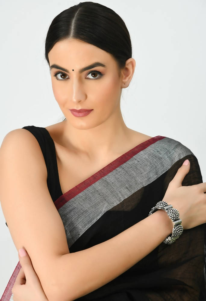 Mominos Fashion Kamal Johar Oxidised German Silver Bangles Set 
