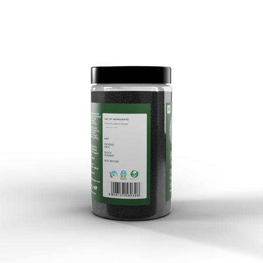 6 - Organic Black Mustard Seeds - 150g