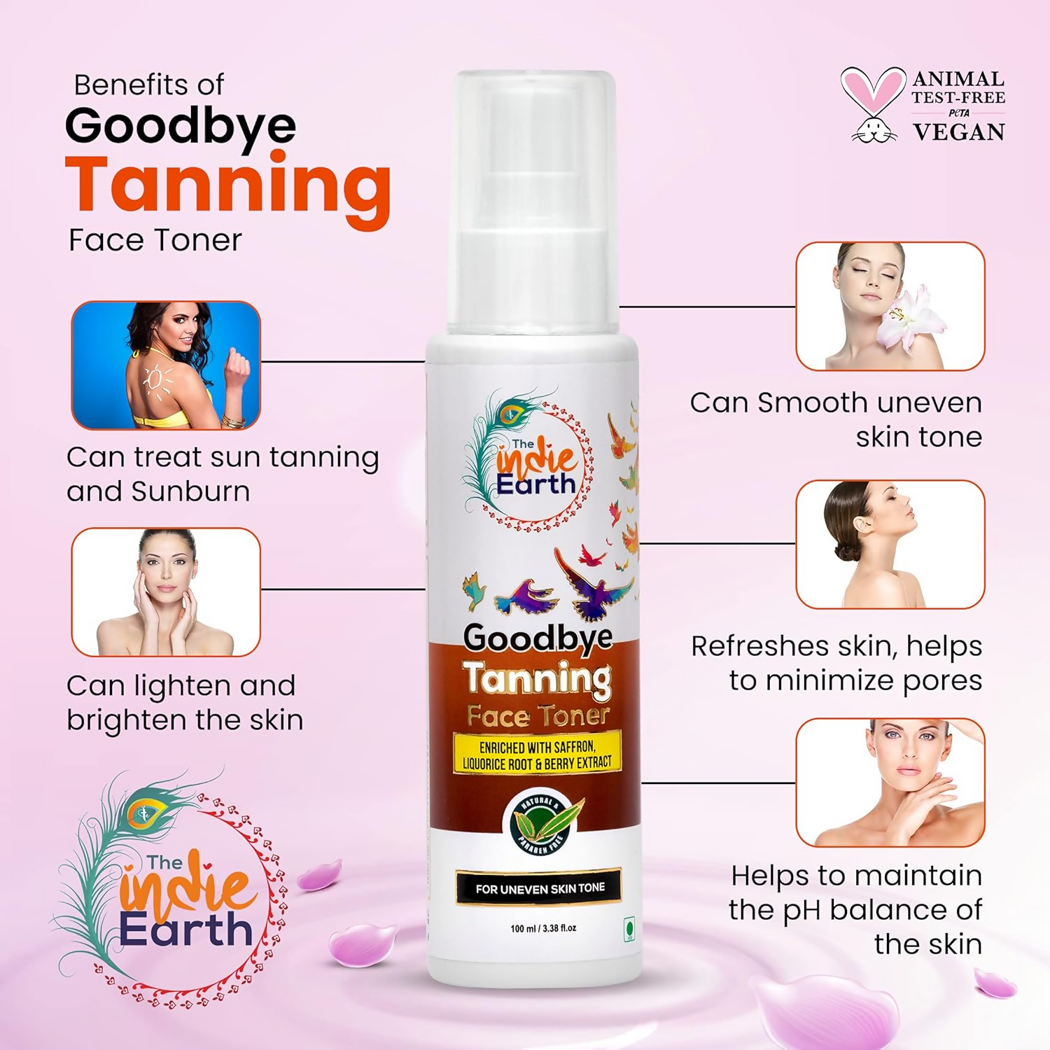 The Indie Earth Goodbye Tanning (Skin Brightening) Face Toner  Grab2Buy The Indie Earth Grab2Buy