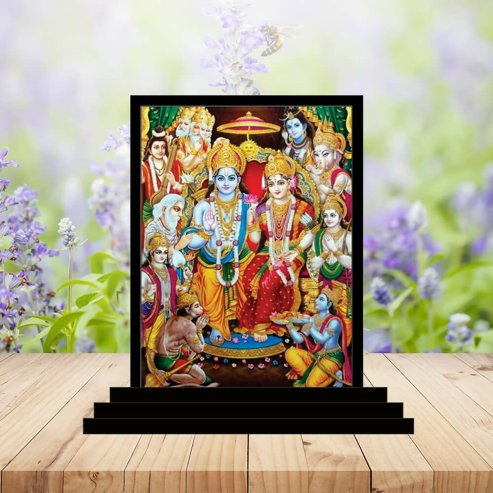 Vprint Quality Ram Darbar Wooden Car Dashboard Idol - Grab2buy