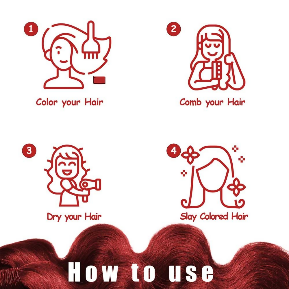 The Wellness Shop Red Temporary Hair Color  Grab2Buy The Wellness Shop Grab2Buy