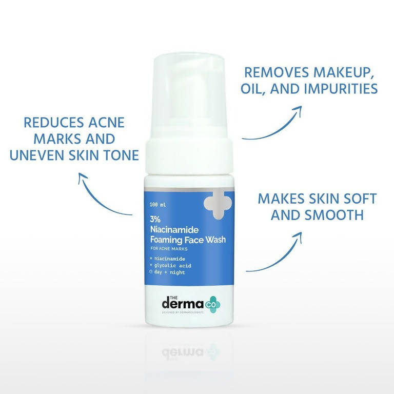 The Derma Co 3% Niacinamide Foaming Face Wash For Acne Marks  Grab2Buy The Derma Co Grab2Buy