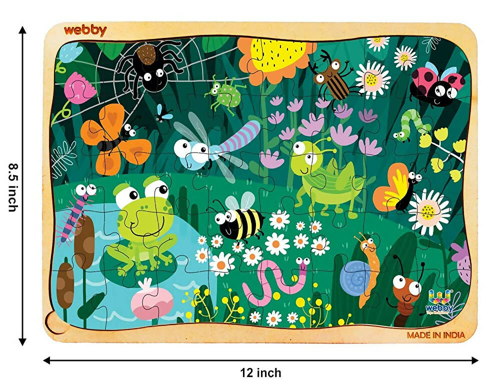 Webby Amazing Bugs Wooden Jigsaw Puzzle- 40 Pcs  Grab2Buy Webby Grab2Buy