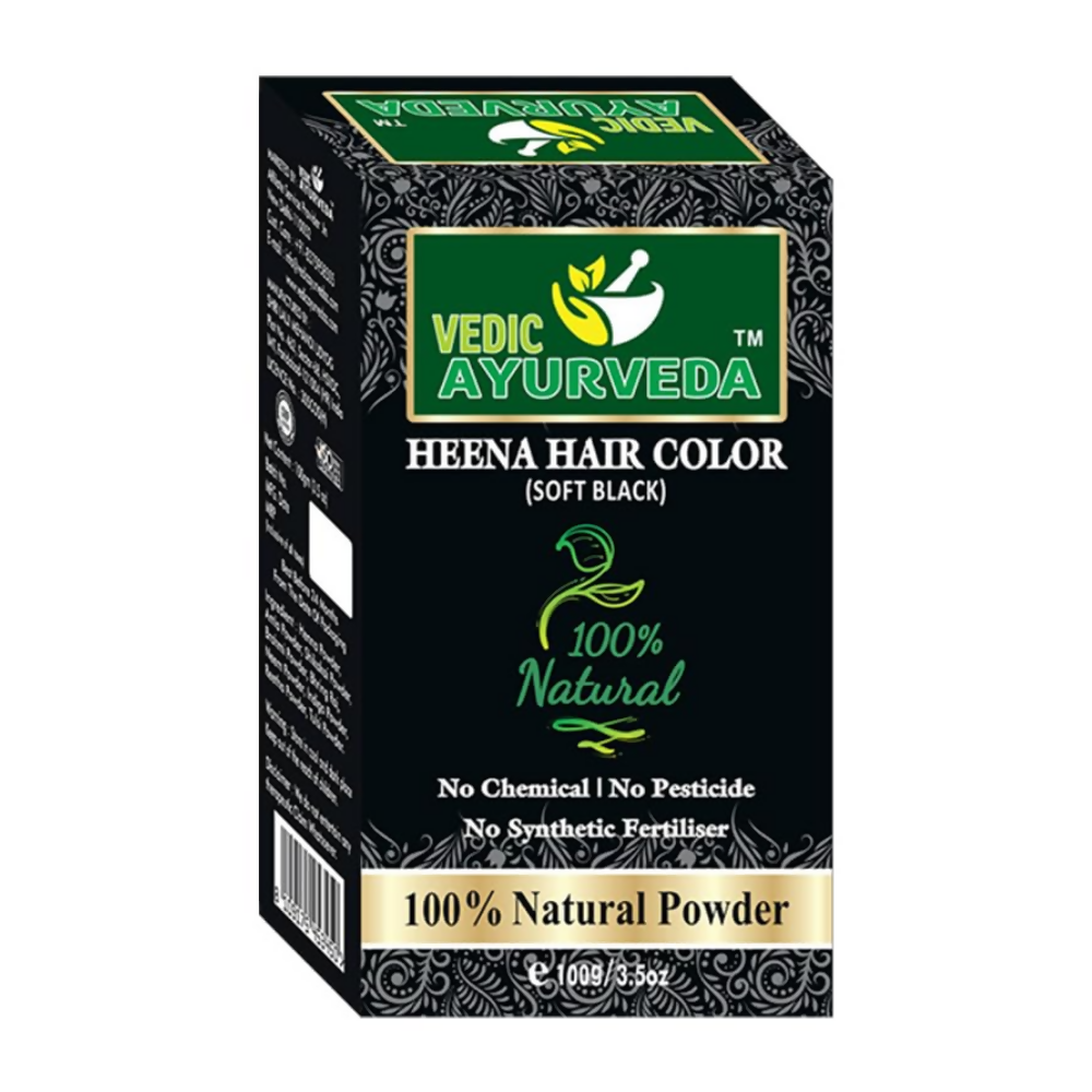 VedicAyurveda Henna Based Hair Colour - Soft black & Chestnut Brown  Grab2Buy VedicAyurveda Grab2Buy