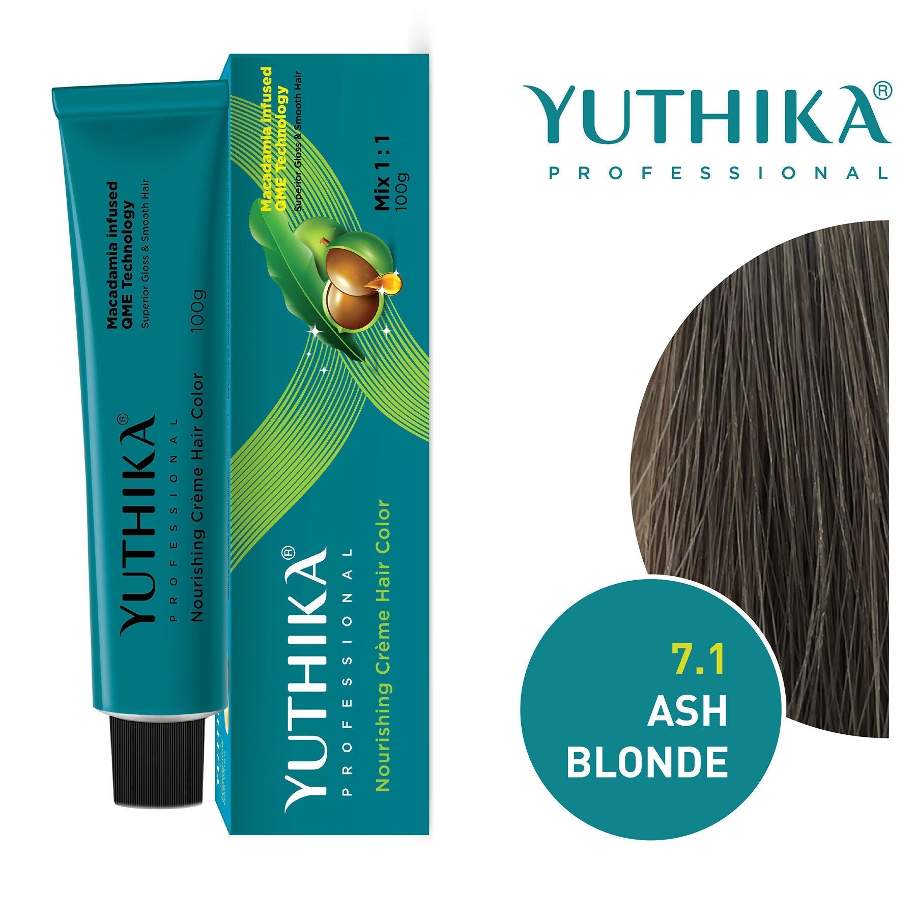 Yuthika Professional Creme Hair Colour -Ash Blonde  Grab2Buy Yuthika Grab2Buy