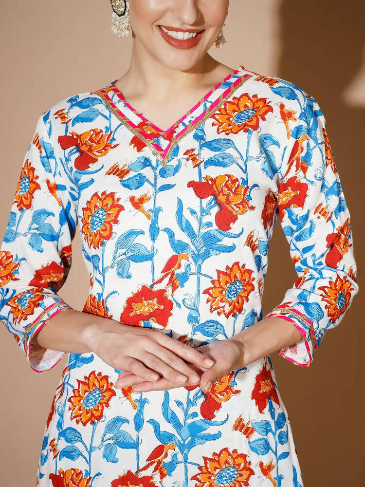 Myshka Women Multi Solid Kurta & Trousers With Dupatta