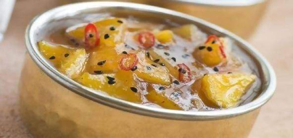 Joshi Mango Katta Meetha Pickle / Sweet Mango Pickle (Bellam Avakaya) 