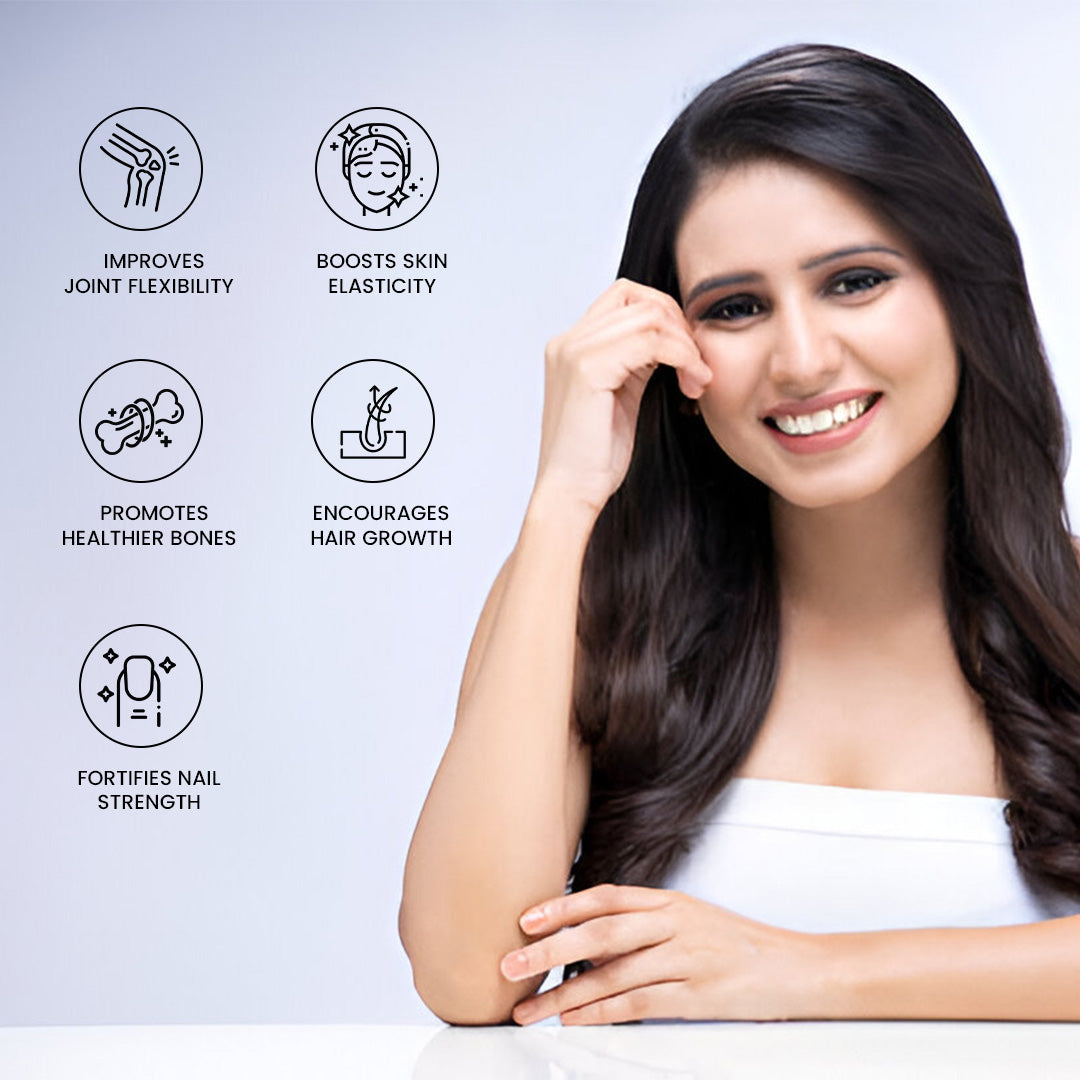 Jagat Pharma Marine Collagen Capsules for Hair, Skin, Joint, Nail, Bones 