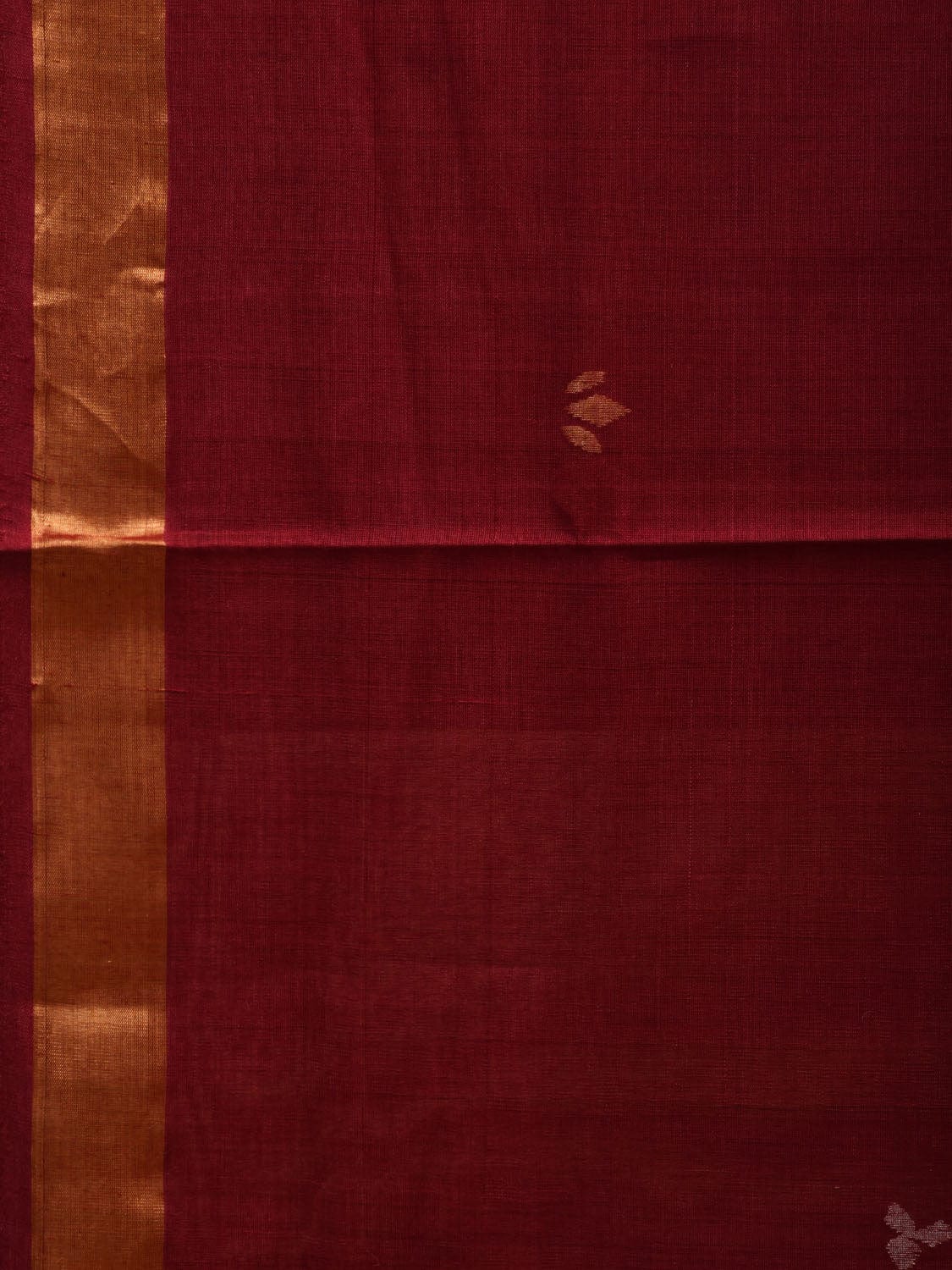 Maroon Khadi Cotton Handloom Grab2Buy with Pallu Design - Global Threads 