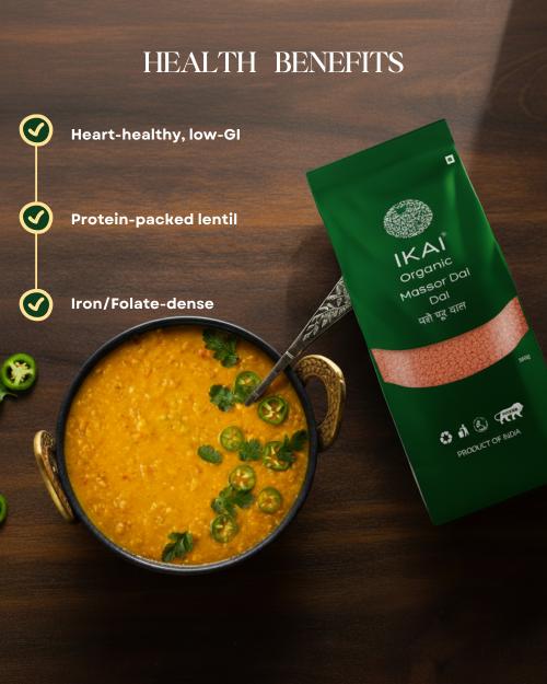 IKAI Organic Masoor Dal (Red Lentil) 