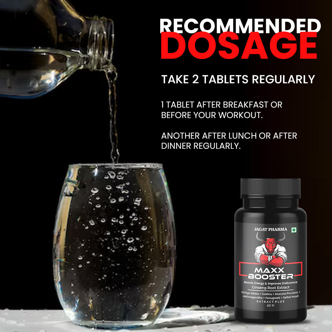 Jagat Pharma Maxx Booster- 60 Capsule Muscle Mass Gainer and Stamina Booster 
