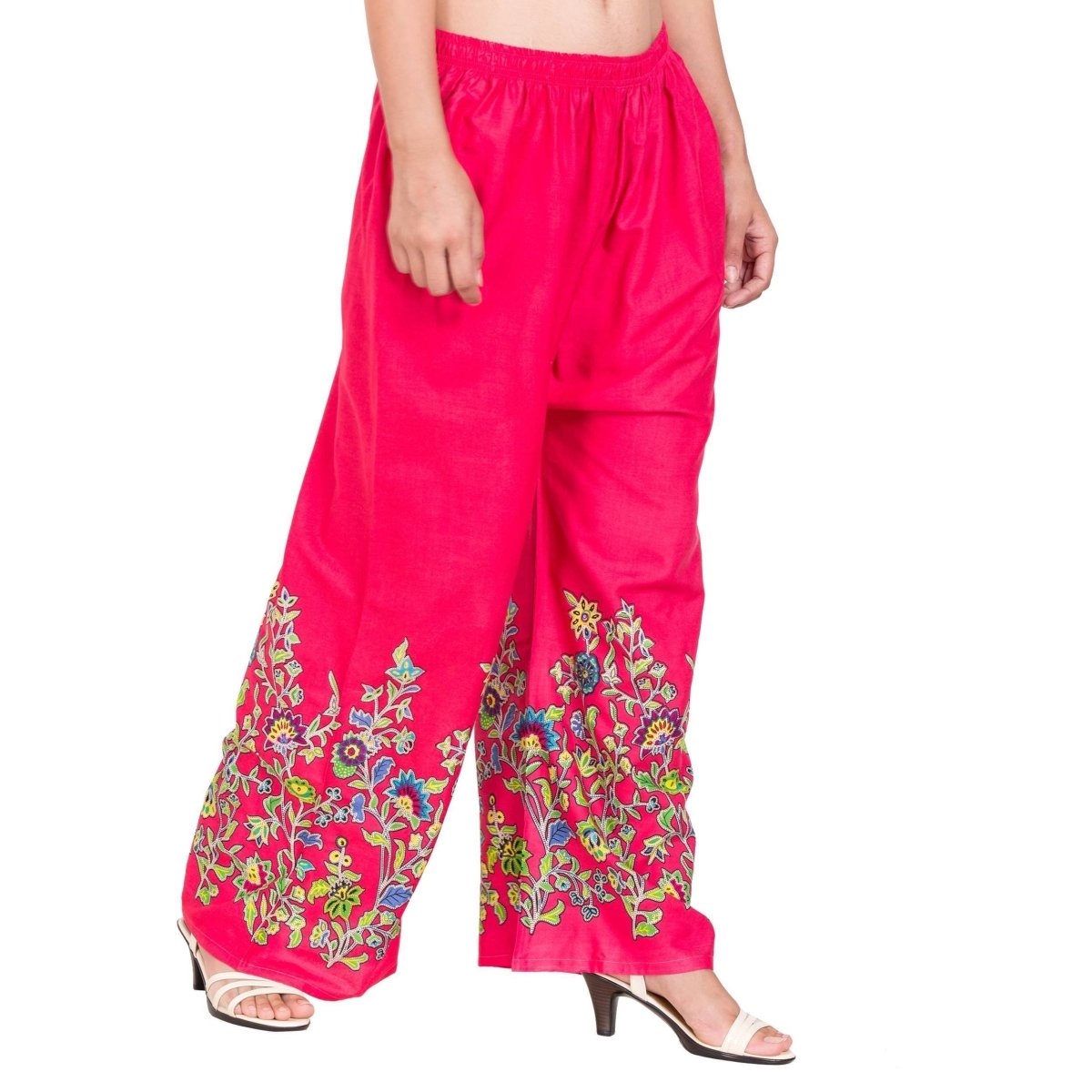Asmaani Dark Pink Color Digital Print Sarara
