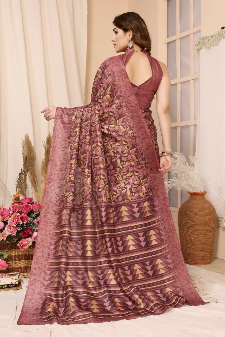 Aafreen Partywear Designer Maroon Khadi Fancy Saree