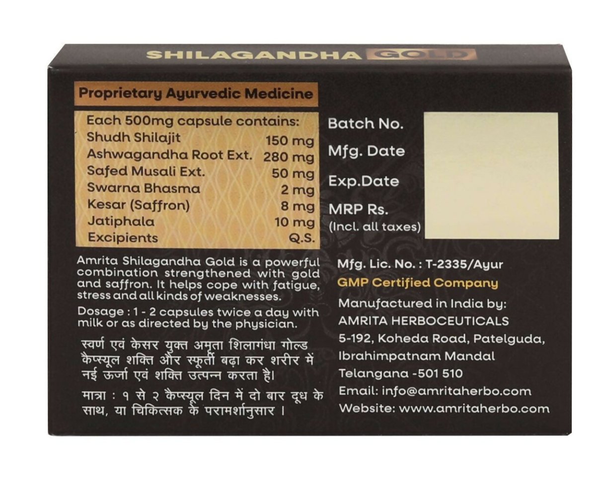 Amrita Shilagandha Gold Capsules - Grab2buy