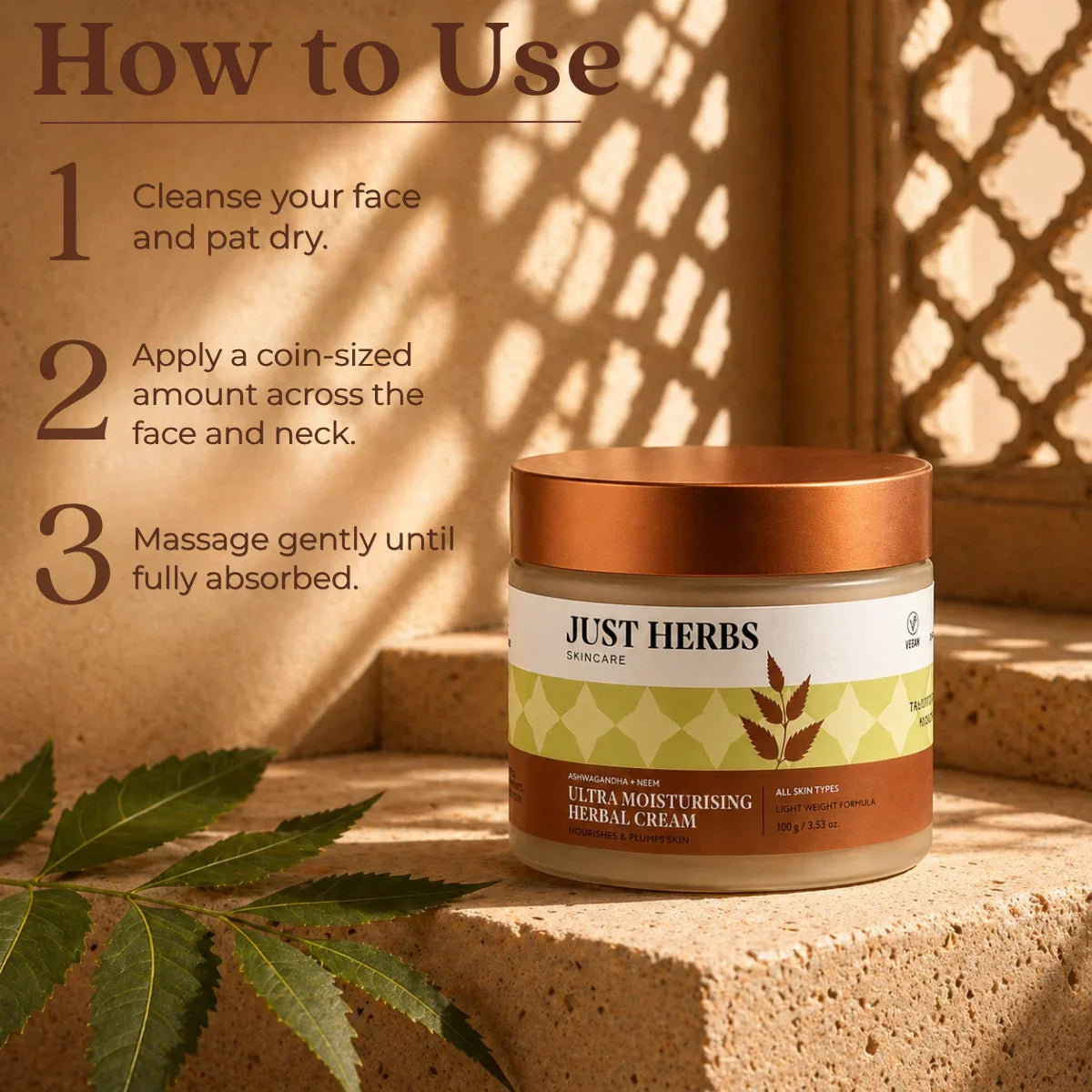 Ultra Moisturising Herbal Cream with Ashwagandha and Neem 