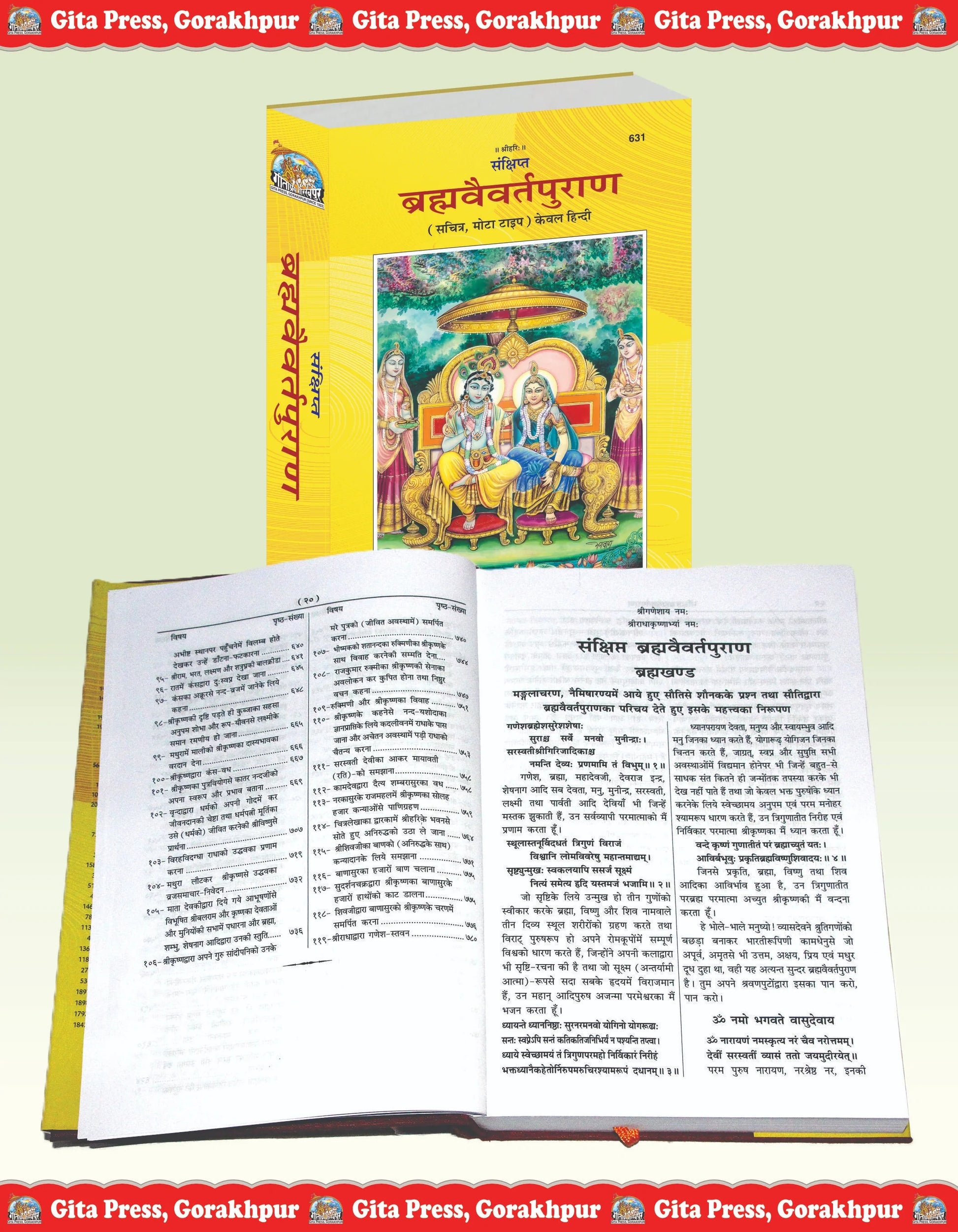 Sankshipt Brahma Vaivarta Purana – Illustrated Hindi Edition in Large Print by