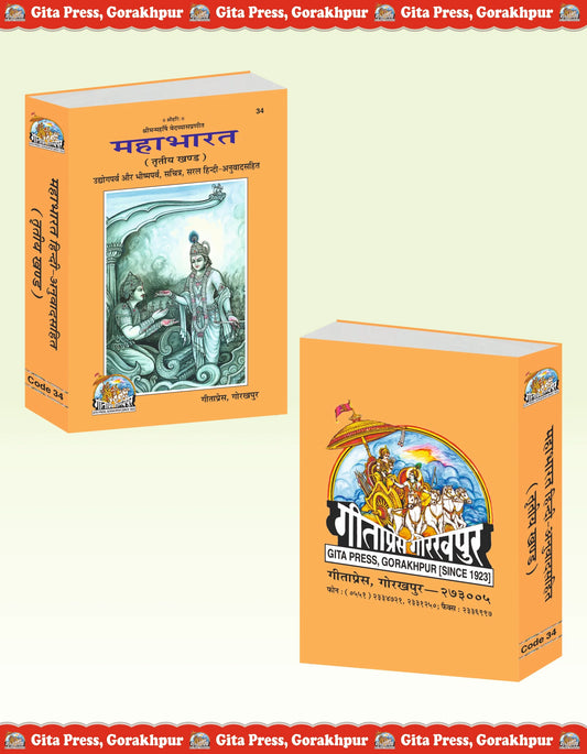Mahabharat - Volume 3 (Udyoga Parva & Bhishma Parva, Illustrated Hindi Translation)