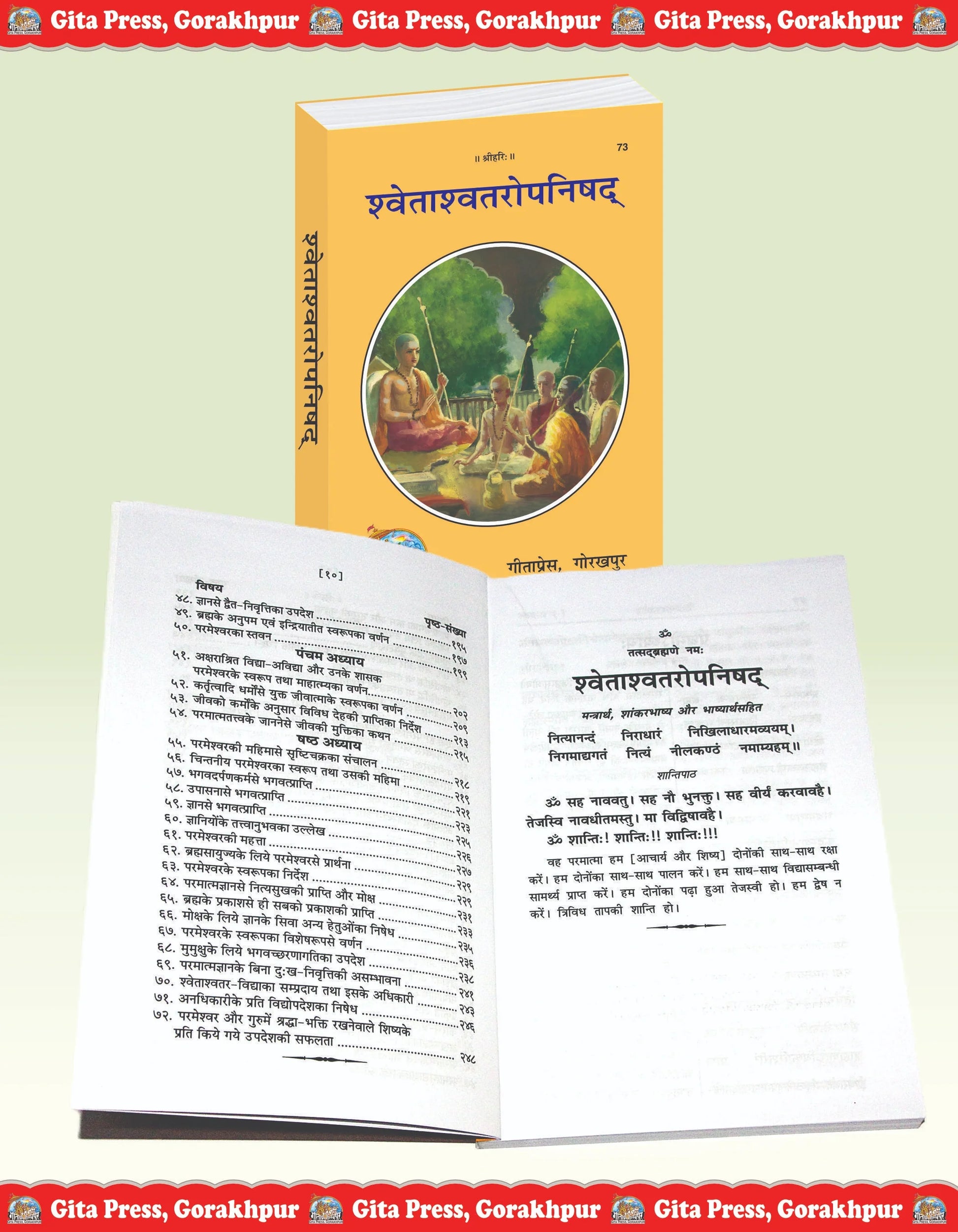 Shvetashvatara Upanishad – Sanskrit Text with Hindi Translation & Adi shankaracharya Bhashya Commentary by