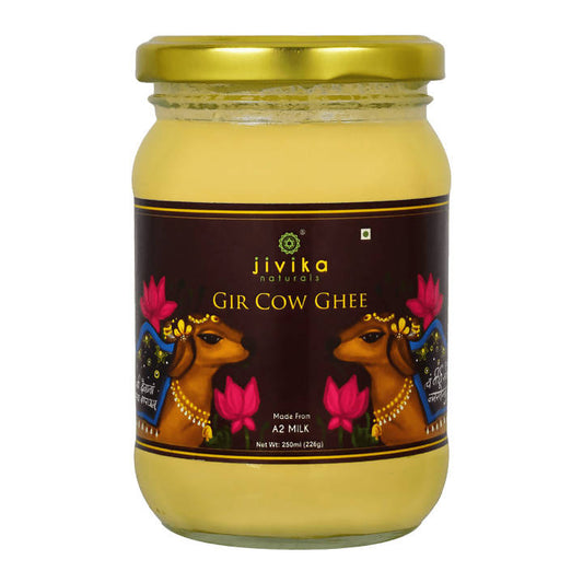 Jivika Naturals Gir Cow Ghee | Made From Grass Fed Cow's Milk | Nutritious Organic Desi Ghee 
