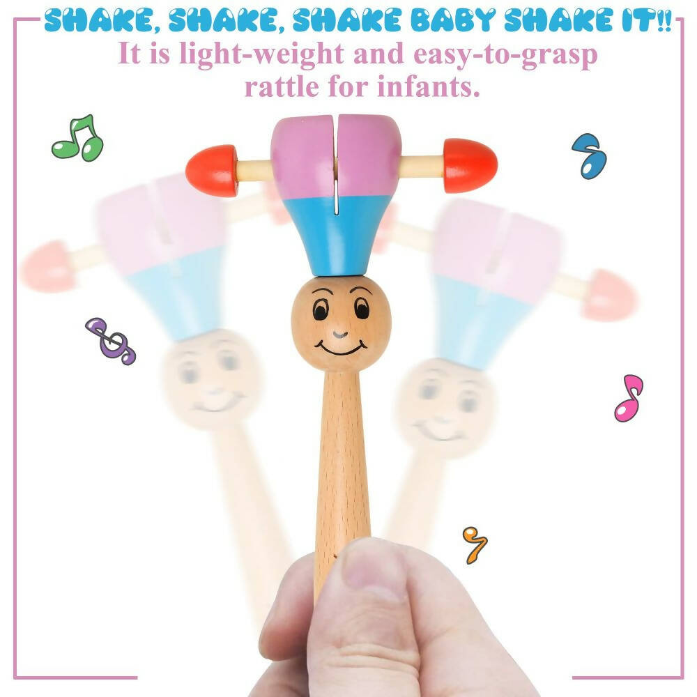 Matoyi Maraca Wooden Baby Rattle - Grab2buy