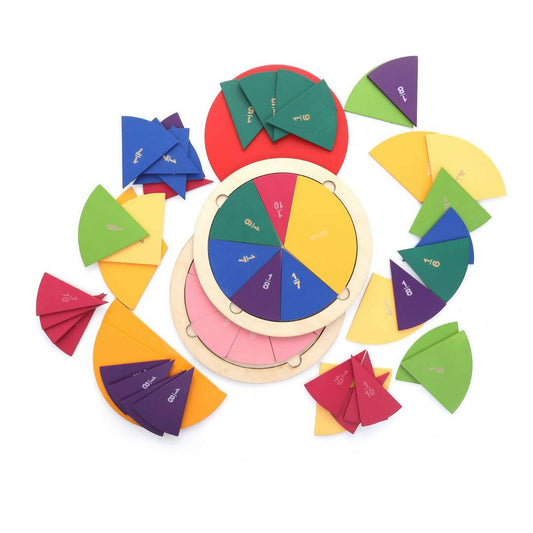Nesta Toys Fraction Puzzle - Montessori Puzzle (57 Pcs) - Grab2buy