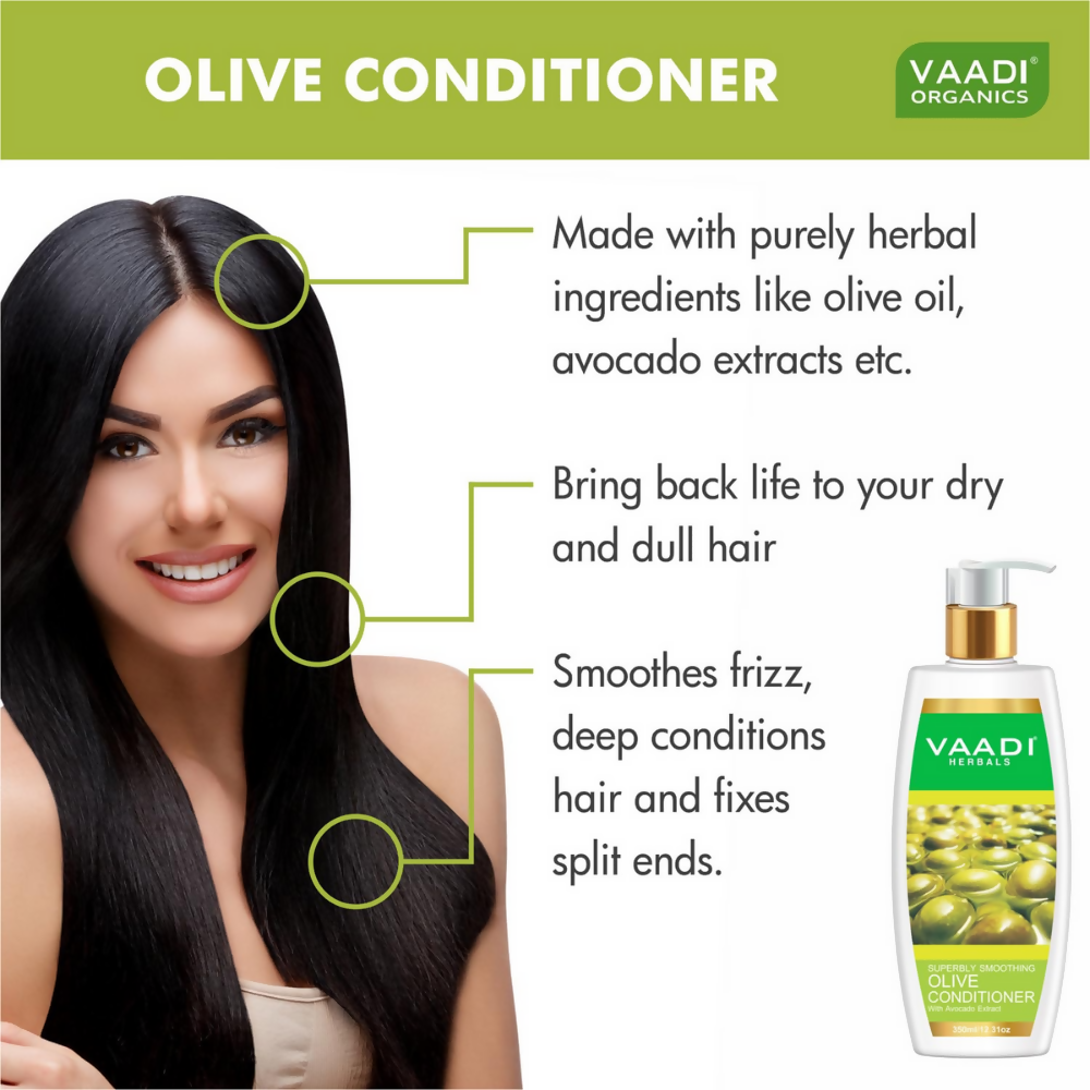 Vaadi Herbals Amla Shikakai Hair Fall and Damage Control Shampoo & Olive Conditioner 