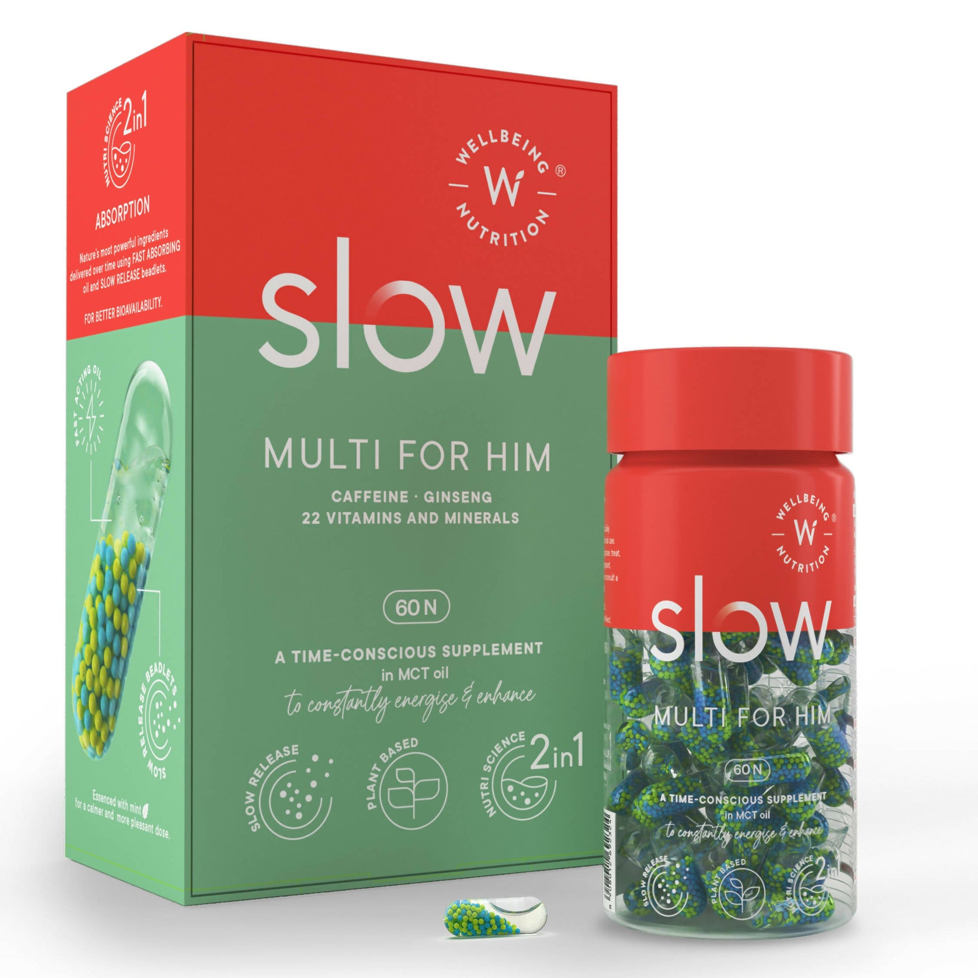 Wellbeing Nutrition Slow | Multivitamin for Him Capsules - Grab2buy