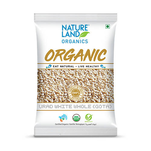Nature Land Organics Urad White Whole (Gota) - Grab2buy