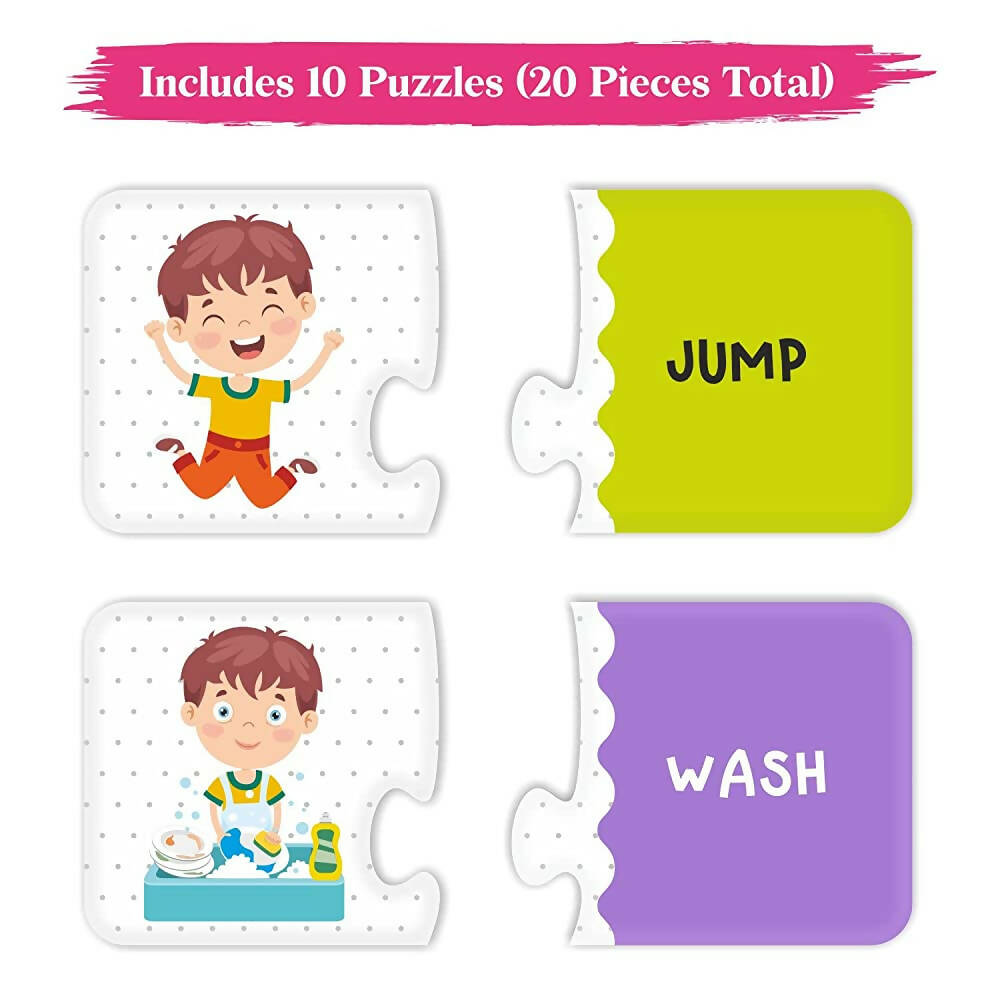 Webby Action Words 2 Pieces Learning Pack Jigsaw Puzzle For Kids  Grab2Buy Webby Grab2Buy