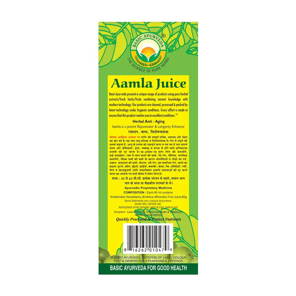 Basic Ayurveda Goose Berry Juice Ingredients