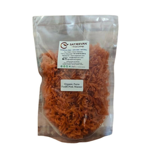 Satjeevan Organic Pasta Fusilli Pink Masoor 