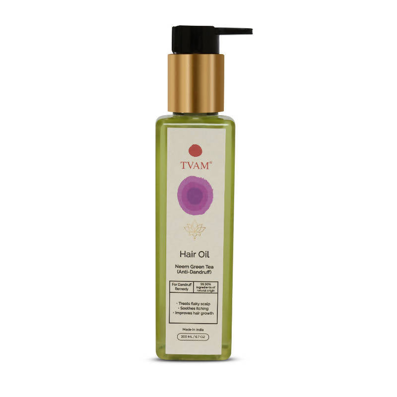 Tvam Neem & Green Tea (Anti-Dandruff) Hair Oil  Grab2Buy Tvam Naturals Grab2Buy