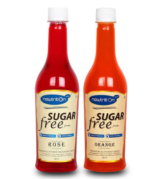 Newtrition Plus Sugar Free Rose & Orange Syrup 