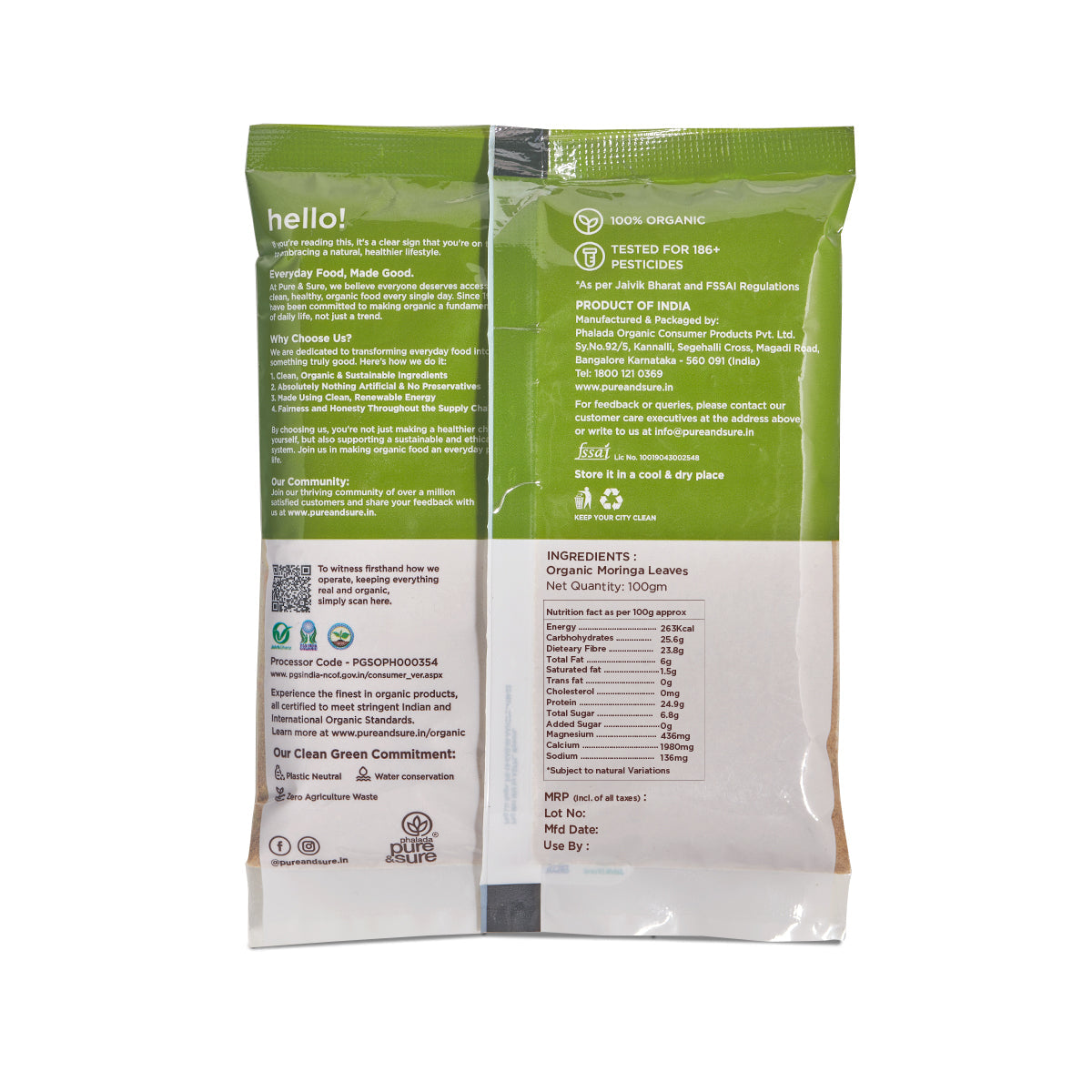 Pure & Sure Organic Moringa Powder  Grab2Buy Pure & Sure Grab2Buy
