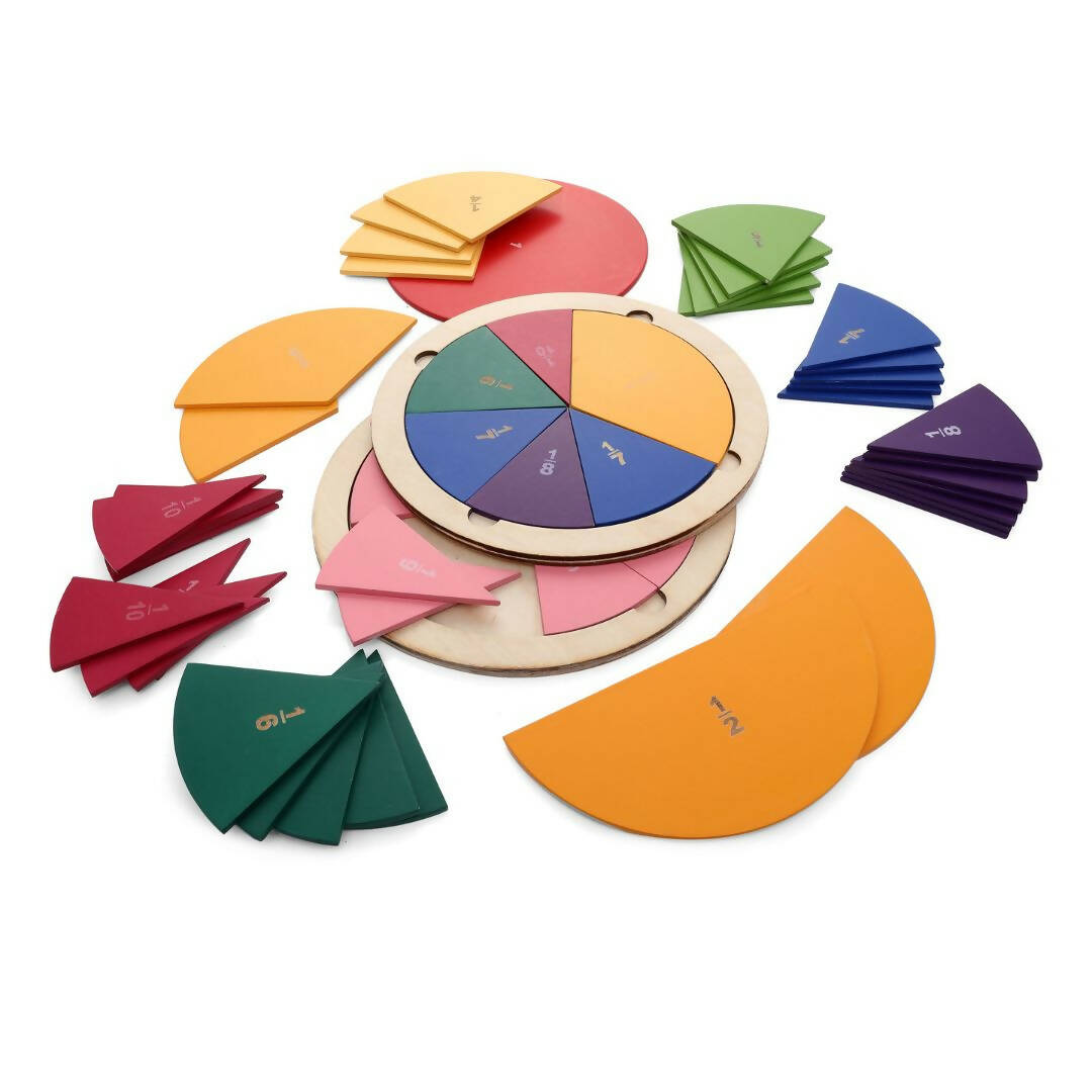 Nesta Toys Fraction Puzzle - Montessori Puzzle (57 Pcs) - Grab2buy