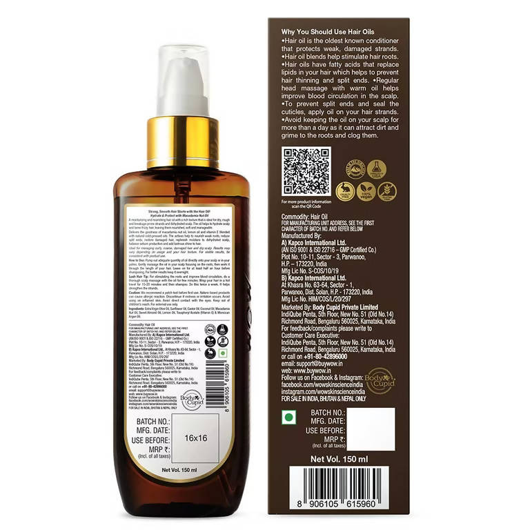 Wow Skin Science Macadamia Nut Hair Oil  Grab2Buy Wow Skin Science Grab2Buy