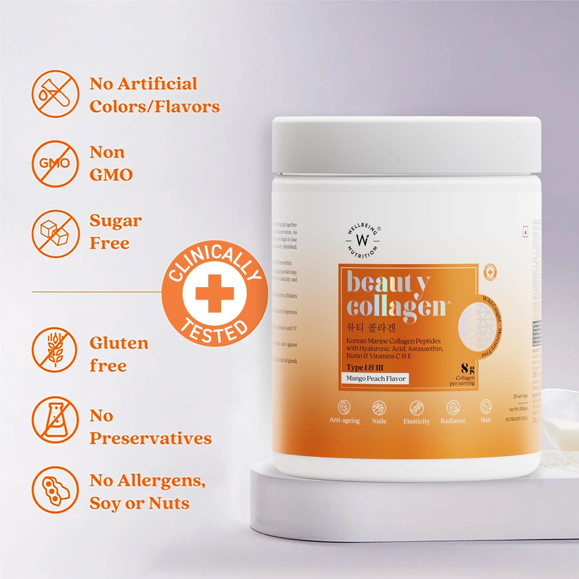 Wellbeing Nutrition Glow Korean Marine & Beauty Collagen Combo: Tropical Bliss & Mango Peach Flavor  Grab2Buy Wellbeing Nutrition Grab2Buy